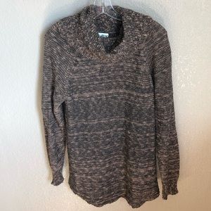 Cowl neck knitted sweater
